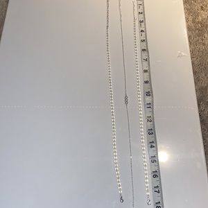 silver chain necklace 3 pack